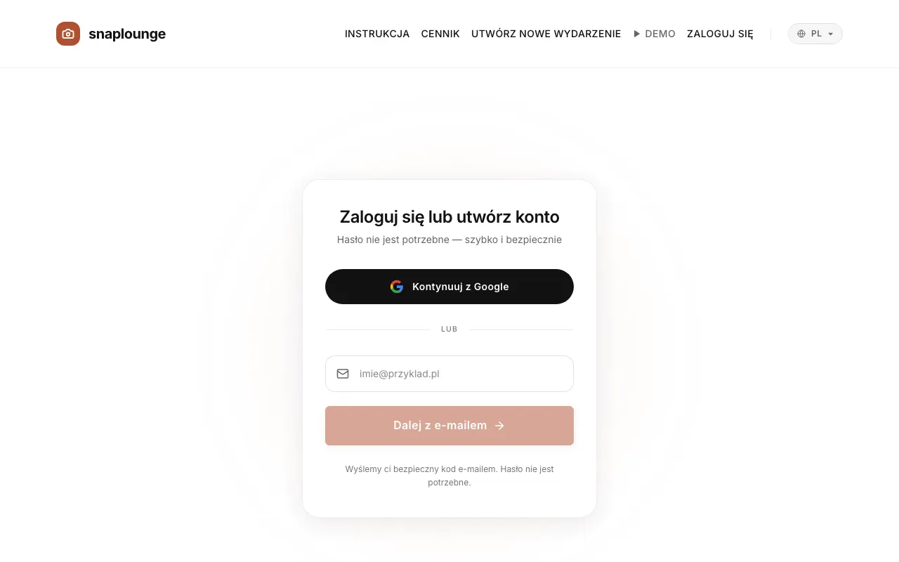 Zrzut ekranu z aplikacji: Dotknij „Zaloguj się“ w prawym górnym rogu.